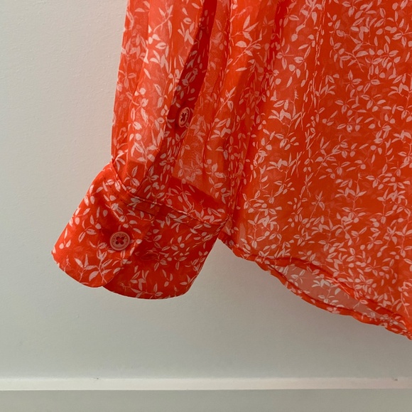 Equipment Silk-Blend Coral Blouse - Picture 10 of 10